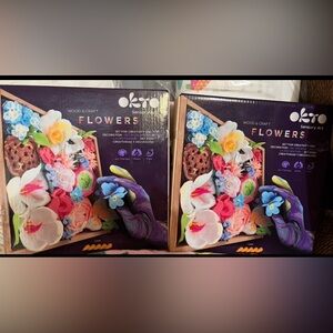 2 sensory wood and craft flower craft kits new